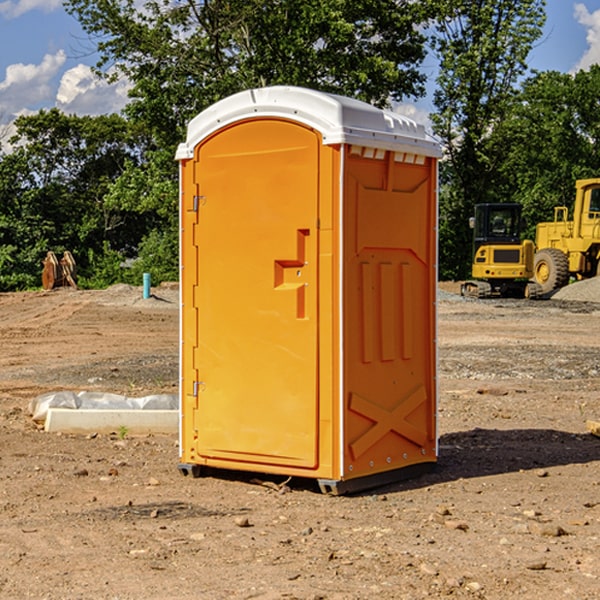 how often are the portable restrooms cleaned and serviced during a rental period in Standish CA